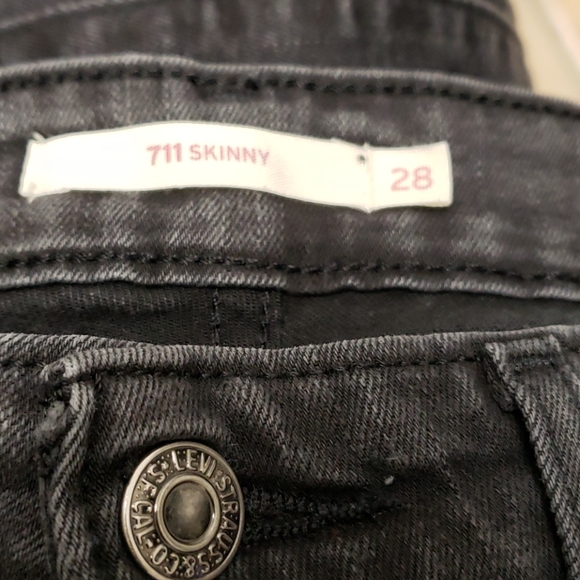 Jeans Black skinny Levi's 711 - Picture 3 of 8